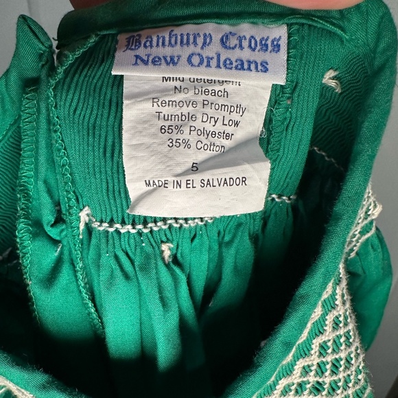 Banbury Cross New Orleans Kelly Green smocked dress size 5 - Picture 2 of 4